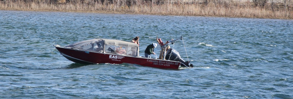 Boat with canopy