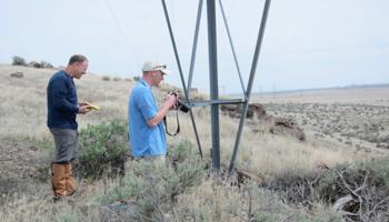 Field team members document the newly discovered hibernacula on Gable Butte