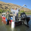 Collecting sediment samples in the Columbia River